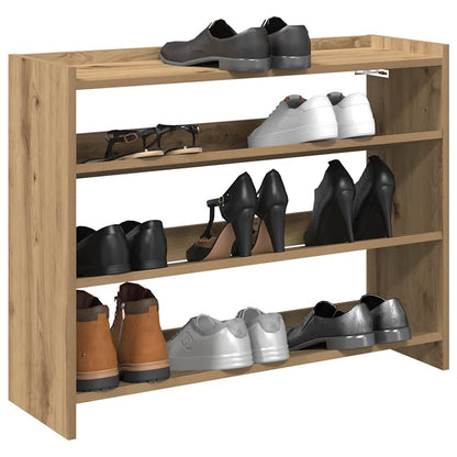 Shoe Rack Artisan Oak 80x25x62 cm Engineered Wood