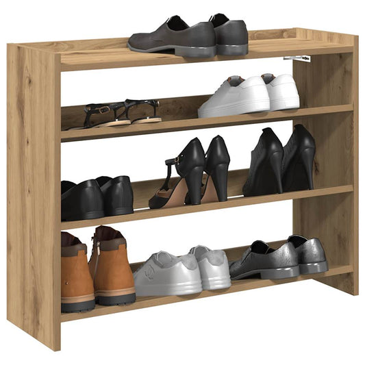 Shoe Rack Artisan Oak 80x25x62 cm Engineered Wood