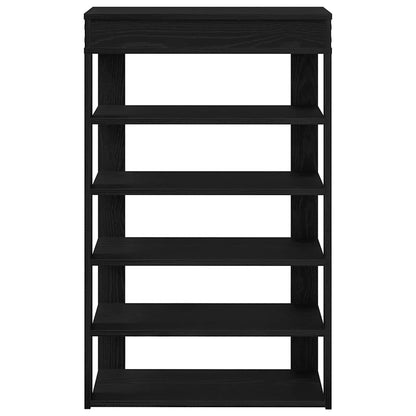 Shoe Rack Black 60x30x98 cm Engineered Wood