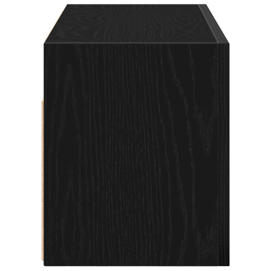 Bathroom Wall Cabinet Black 60x25x30 cm Engineered Wood