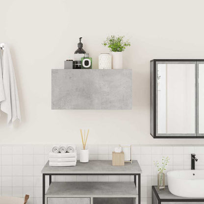 Bathroom Wall Cabinet Concrete Grey 60x25x30 cm Engineered Wood