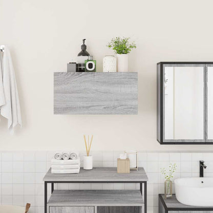 Bathroom Wall Cabinet Grey Sonoma 60x25x30 cm Engineered Wood