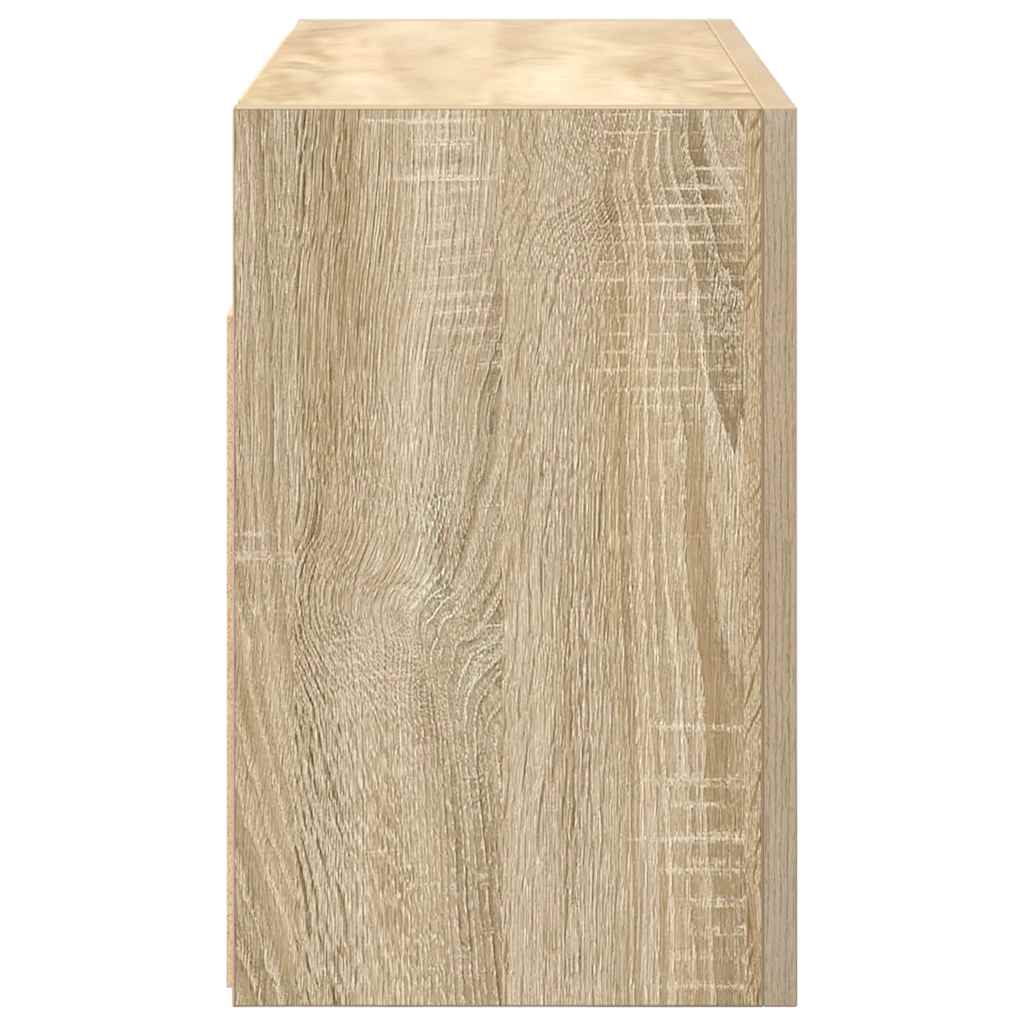 Bathroom Wall Cabinet Sonoma Oak 60x25x40 cm Engineered Wood