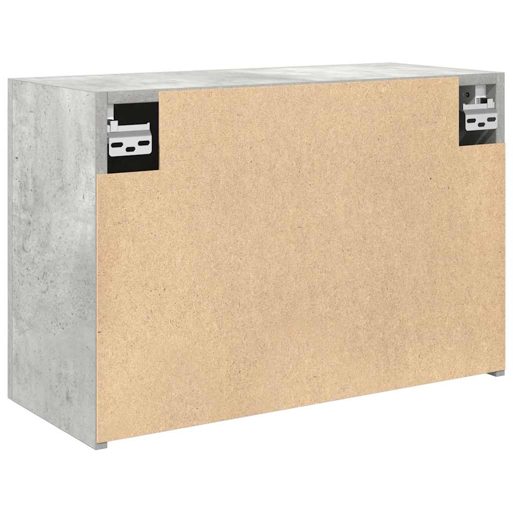 Bathroom Wall Cabinet Concrete Grey 60x25x40 cm Engineered Wood