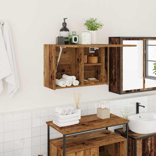 Bathroom Wall Cabinet Old Wood 60x25x40 cm Engineered Wood