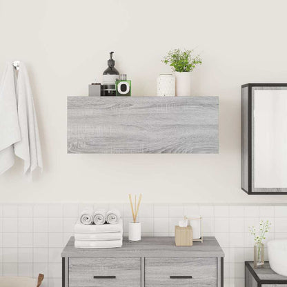 Bathroom Wall Cabinet Grey Sonoma 80x25x30 cm Engineered Wood