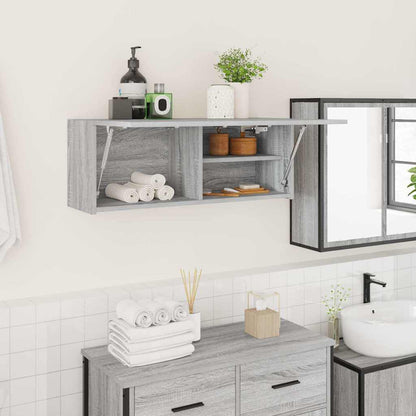 Bathroom Wall Cabinet Grey Sonoma 80x25x30 cm Engineered Wood