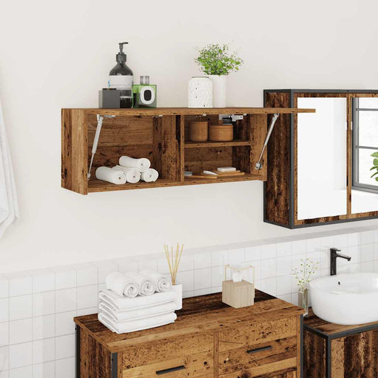 Bathroom Wall Cabinet Old Wood 80x25x30 cm Engineered Wood
