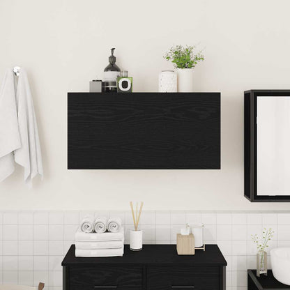 Bathroom Wall Cabinet Black 80x25x40 cm Engineered Wood