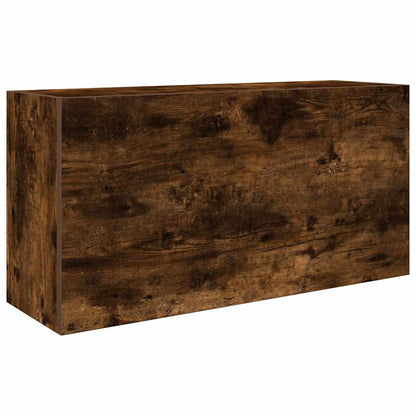 Bathroom Wall Cabinet Smoked Oak 80x25x40 cm Engineered Wood