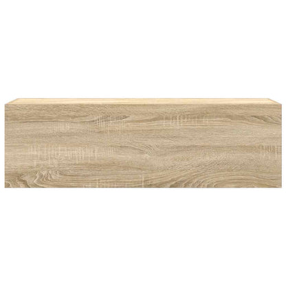 Bathroom Wall Cabinet Sonoma Oak 100x25x30 cm Engineered Wood