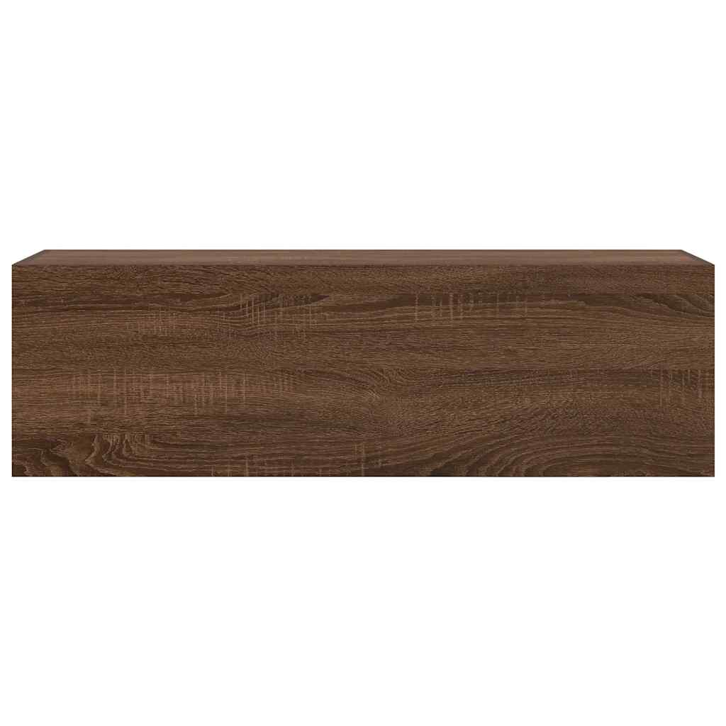 Bathroom Wall Cabinet Brown Oak 100x25x30 cm Engineered Wood