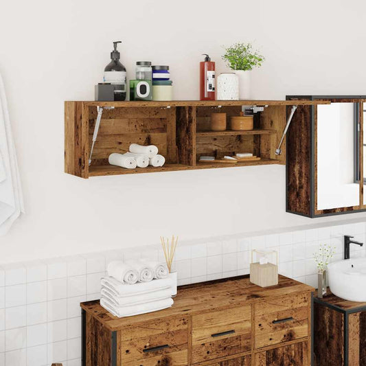 Bathroom Wall Cabinet Old Wood 100x25x30 cm Engineered Wood