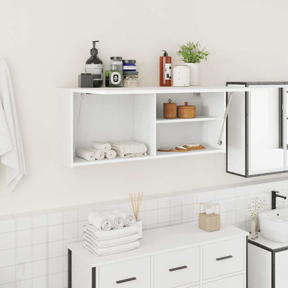 Bathroom Wall Cabinet White 100x25x40 cm Engineered Wood