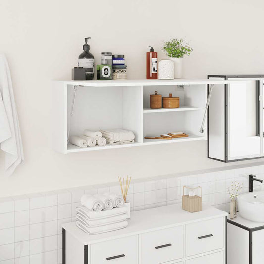 Bathroom Wall Cabinet White 100x25x40 cm Engineered Wood