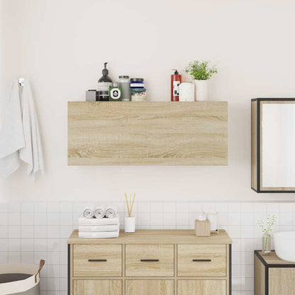 Bathroom Wall Cabinet Sonoma Oak 100x25x40 cm Engineered Wood
