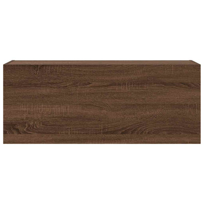 Bathroom Wall Cabinet Brown Oak 100x25x40 cm Engineered Wood