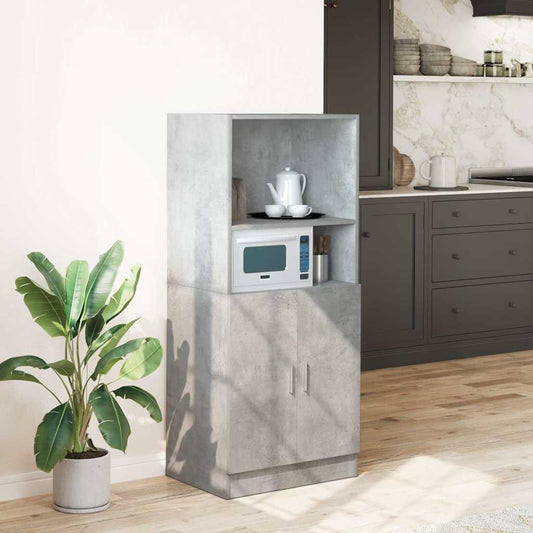 Kitchen Cabinet Concrete Grey 57x41.5x131.5 cm Engineered Wood