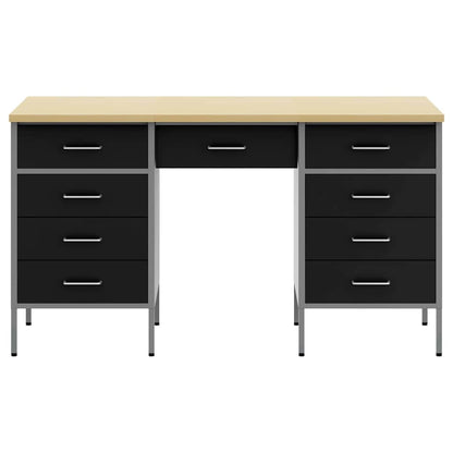 Work Cabinet with Drawer with Lock 3 pcs Black 150 x 55 x 85 cm