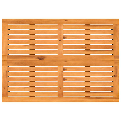 Garden Table with Acacia Wood Top Black 105x75x72 cm Poly Rattan