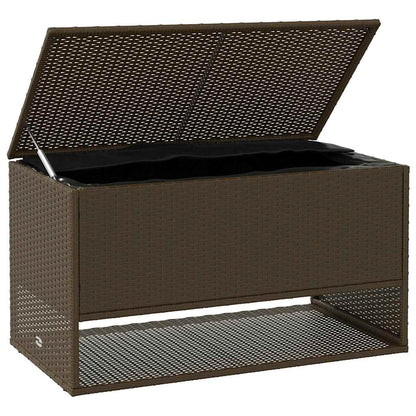 Outdoor Cushion Box Brown 100x55x55.5 cm Poly Rattan