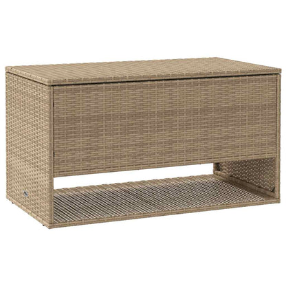 Outdoor Cushion Box Beige 100x55x55.5 cm Poly Rattan