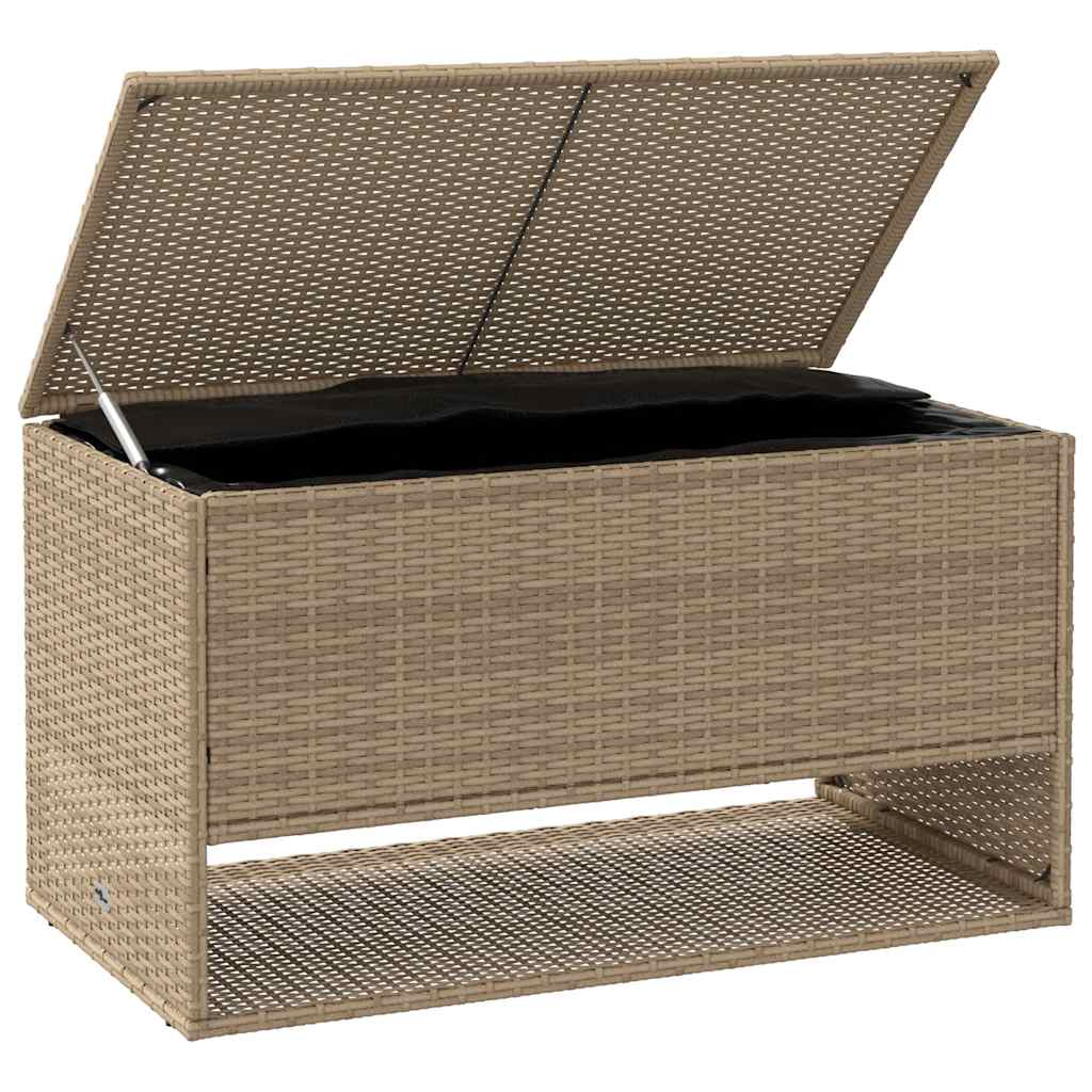 Outdoor Cushion Box Beige 100x55x55.5 cm Poly Rattan