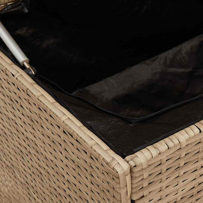 Outdoor Cushion Box Beige 100x55x55.5 cm Poly Rattan