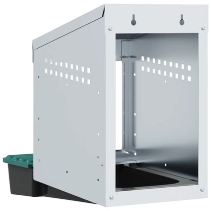 Chicken Nesting Box 1 Compartment Wall-Mounted Galvanised Steel