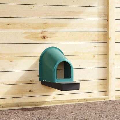 Chicken Nesting Boxes 4 pcs Wall-Mounted Dark Green Plastic