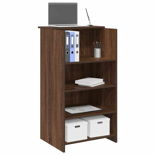 Reception Desk Brown Oak 55x50x103.5 cm Engineered Wood