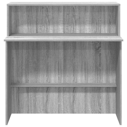 Reception Desk Grey Sonoma 100x50x103.5 cm Engineered Wood