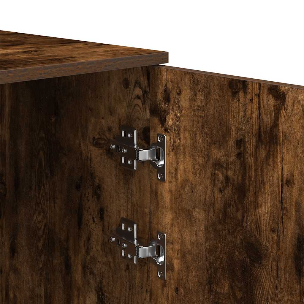 Storage Cabinet Smoked Oak 40x45x103.5 cm Engineered Wood