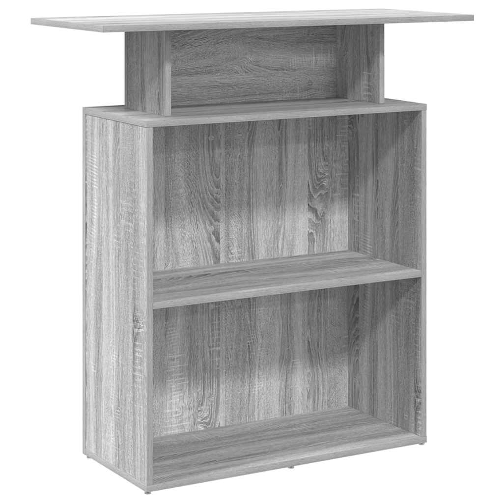 Reception Desk Grey Sonoma 100x40x104 cm Engineered Wood