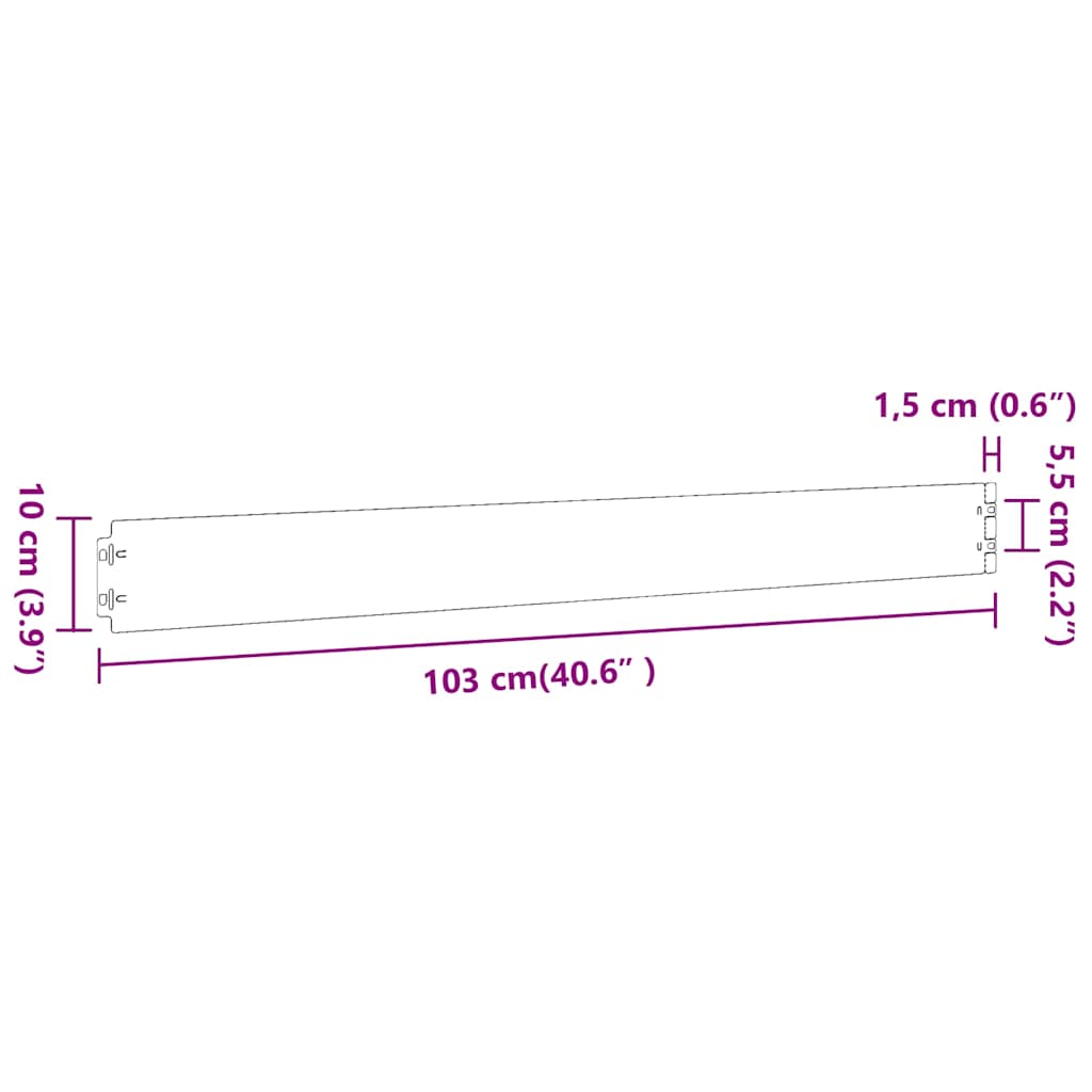 Lawn Edgings 10 pcs 10x103 cm Stainless Steel