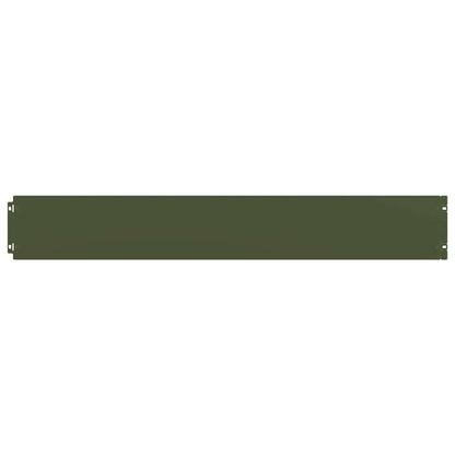 Lawn Edgings 10 pcs Olive Green 15x103 cm Cold-rolled Steel