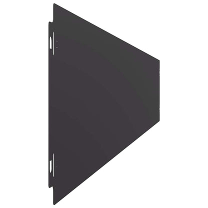 Lawn Edgings 50 pcs Black 15x103 cm Cold-rolled Steel