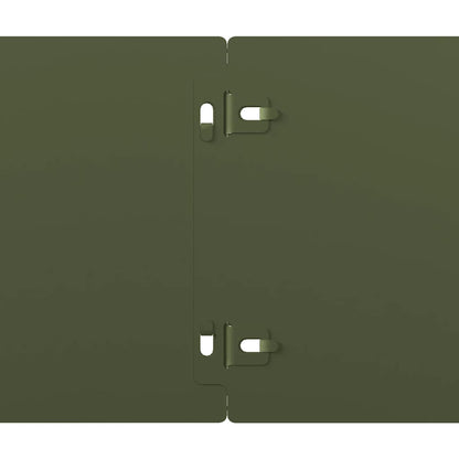 Lawn Edgings 50 pcs Olive Green 15x103 cm Cold-rolled Steel