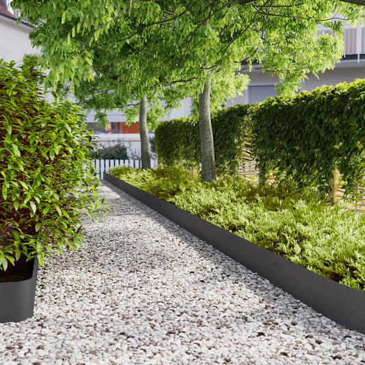 Lawn Edgings 10 pcs Black 20x103 cm Cold-rolled Steel