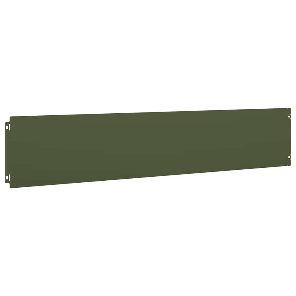 Lawn Edgings 10 pcs Olive Green 20x103 cm Cold-rolled Steel