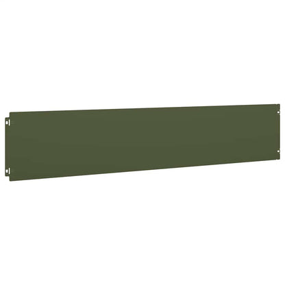 Lawn Edgings 10 pcs Olive Green 20x103 cm Cold-rolled Steel