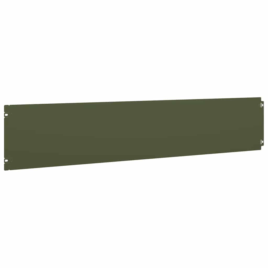 Lawn Edgings 10 pcs Olive Green 20x103 cm Cold-rolled Steel