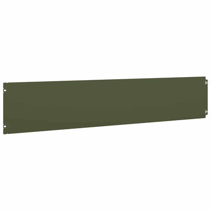 Lawn Edgings 10 pcs Olive Green 20x103 cm Cold-rolled Steel