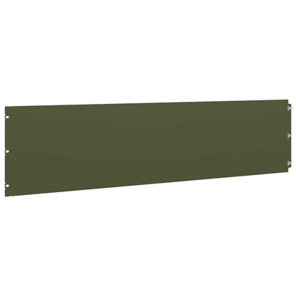 Lawn Edgings 10 pcs Olive Green 25x103 cm Cold-rolled Steel