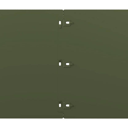 Lawn Edgings 10 pcs Olive Green 25x103 cm Cold-rolled Steel