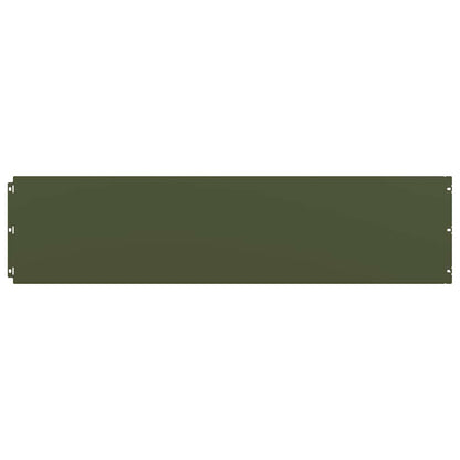 Lawn Edgings 20 pcs Olive Green 25x103 cm Cold-rolled Steel