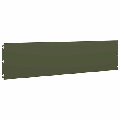 Lawn Edgings 20 pcs Olive Green 25x103 cm Cold-rolled Steel