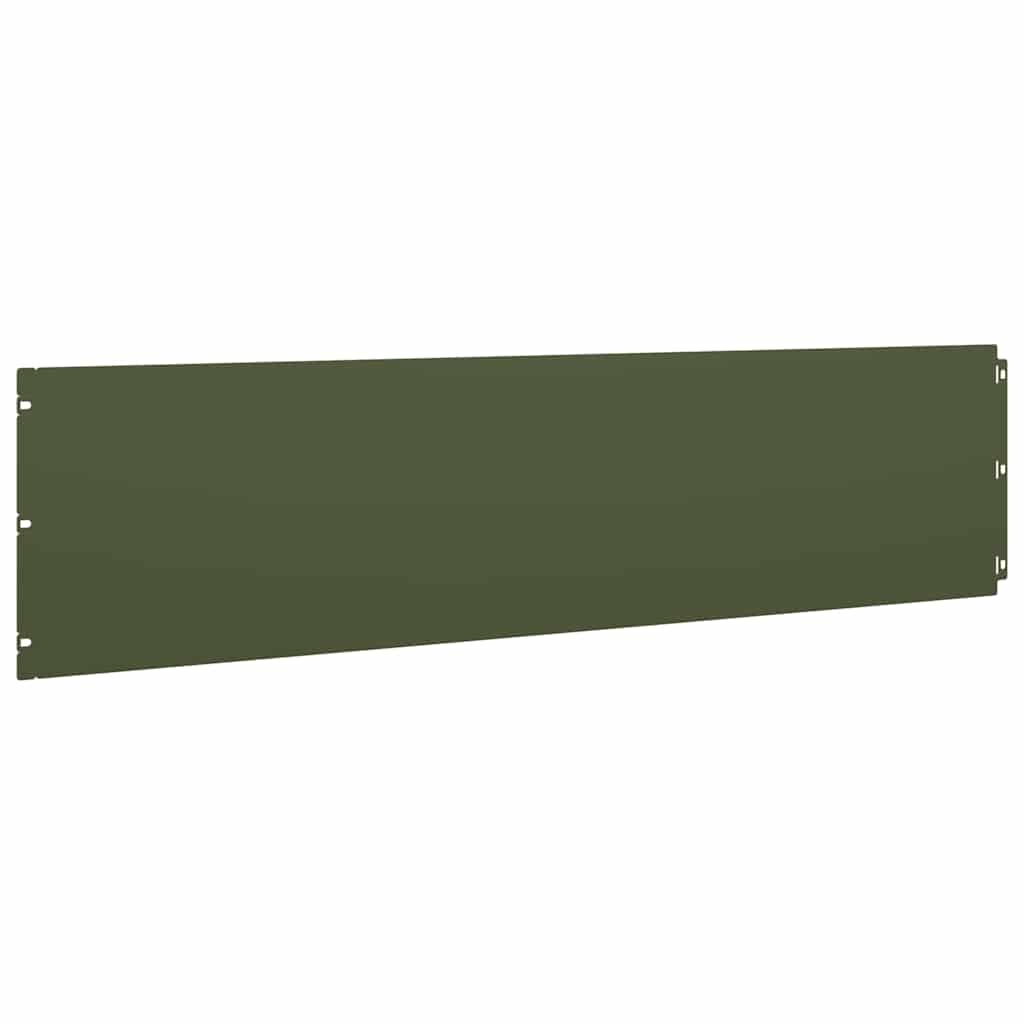 Lawn Edgings 20 pcs Olive Green 25x103 cm Cold-rolled Steel