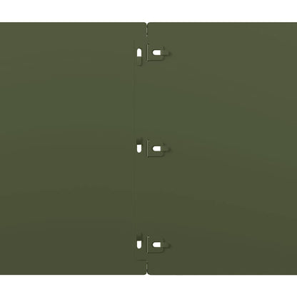 Lawn Edgings 20 pcs Olive Green 25x103 cm Cold-rolled Steel