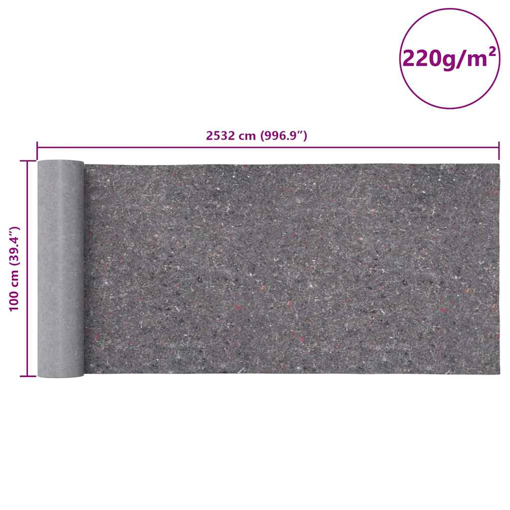 Non-slip Painter Fleeces 2 pcs 25 m 220 g/m² Grey